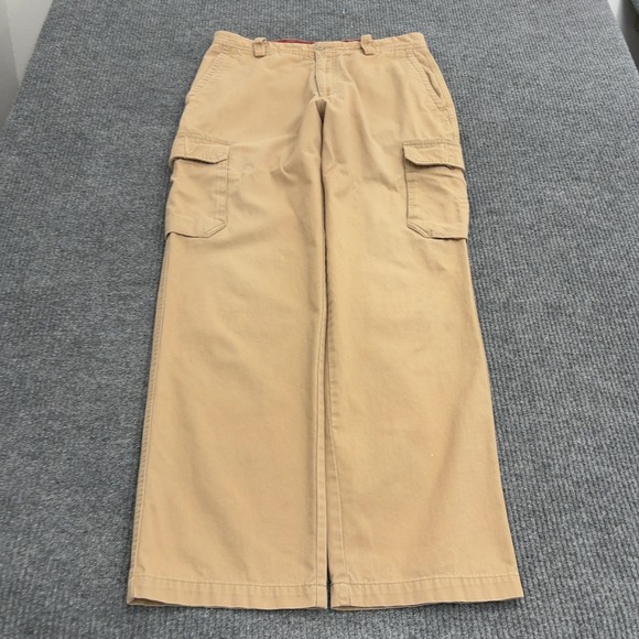 Dockers Other - Dockers Cargo Pants Mens 34x34 Tan Cotton Flat Front Relaxed Fit Utility Style